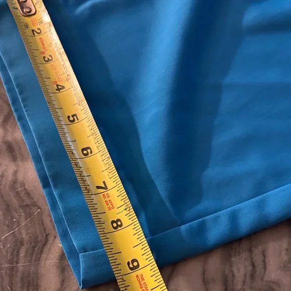 Susan Graver Teal silky waste tie pants - Picture 6 of 7